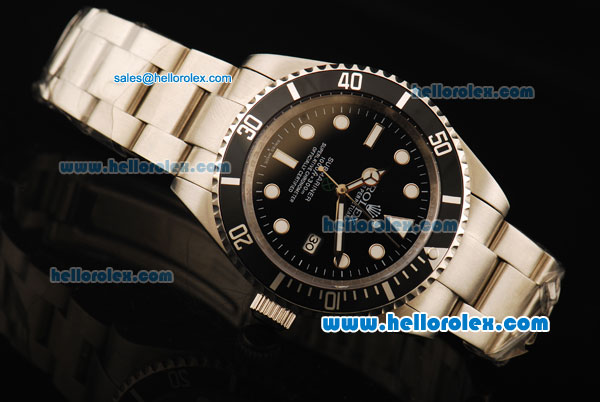 Rolex Submariner X Limited Edition Swiss ETA 2836 Automatic Movement Steel Case and Strap with Black Dial and White Markers - Click Image to Close